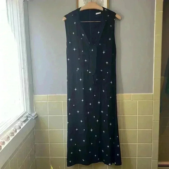 Reformation Black Star Print Dress - Picture 3 of 8